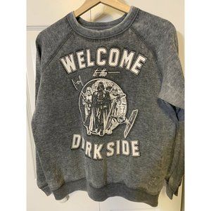 Welcome To The Dark Side Sweat Men’s Sz L STAR WARS‎ Darth Vader Grey Deathstar